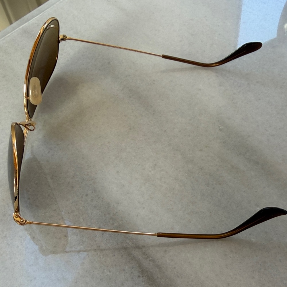 Ray-Ban Gold Frame Sunglasses with Brown Lenses - Picture 7 of 10